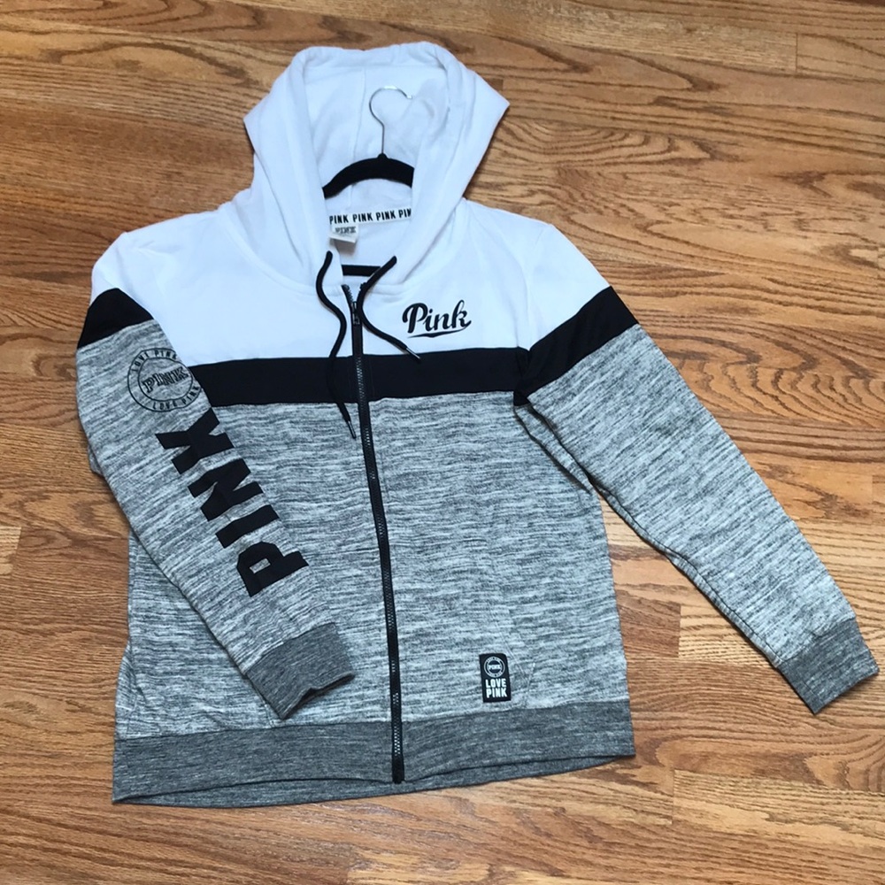 VS Pink full zip hoodie size L. Never worn, NWOT